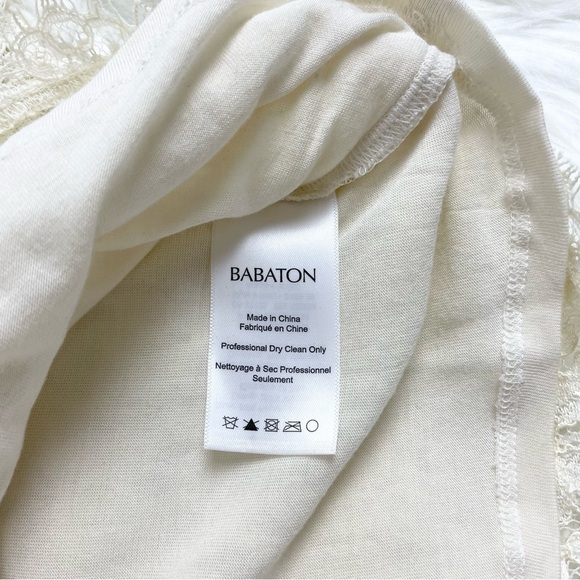 Aritzia Babaton Cropped Stuart Blouse Cream Lace Size XS - Picture 6 of 7